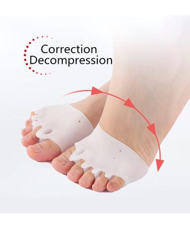 Five Toe Bunion Pads - Liquid Separators with Guards, Spacers & Correctors for Hallux Valgus - 1 Pair/Set - Buy Online on GoSupps.com