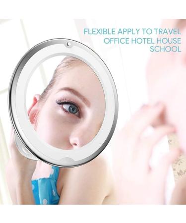 QUR 10X Magnifying Mirror with Light Makeup Mirror with Lights Dimmable LED Makeup Mirror for Bathroom Bedroom Hotel Easy to Use - Buy Online on GoSupps.com