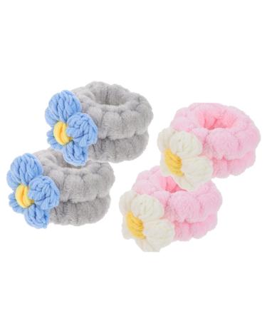 Beaupretty 2 Paires De Bandes De Cheveux Pour Le Lavage Du Visage Bracelets Color s Bracelets lastiques Serviettes Absorbantes Pour Le Lavage Du Visage Serviettes De Spa