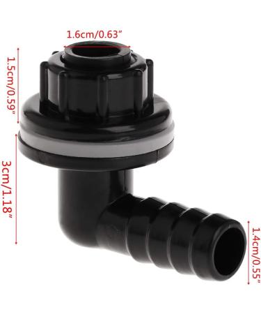 Rtengtunn Plastic Tank Connector | Waterproof Water Drainage Joints for Aquariums | Pipe Replacement Parts for Fish & Pets - Buy Online on GoSupps.com