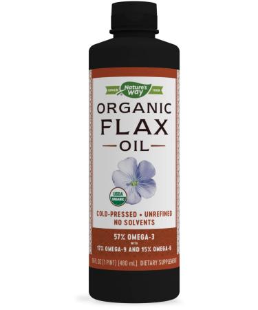 Nature's Way EfaGold Flax Oil USDA Organic, 16 Fl. Oz. 16 Fl Oz (480 ml) - Buy Online on GoSupps.com