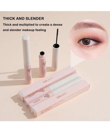 Mascara with Small Brush Head Waterproof and Long-Lasting Slender and Curly No Smudge Lengthened Thickened Fine Comb Type for Womenf 1.5g Brown - Buy Online on GoSupps.com