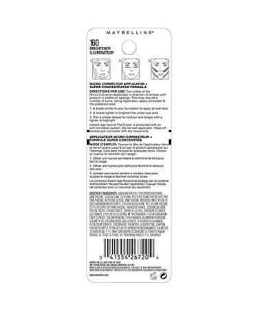 Maybelline Instant Age Rewind Eraser Dark Circles Concealer - 160, 1 Count - Buy Online on GoSupps.com