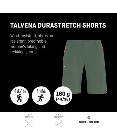 Salewa Women's Talvena DST W Shorts 34 - Green | Premium Outdoor & Hiking Shorts for Women - Buy Online on GoSupps.com