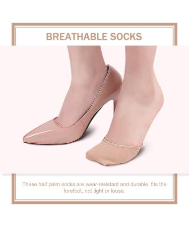 Buy Abaodam Women's Toe Topper Socks - 2 Pairs Non-Skid Forefoot Cushions for High Heels - Reusable Padding Pads for Ultimate Comfort - Buy Online on GoSupps.com