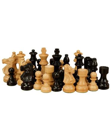 34 pcs Wood Chess Checkers Kids Intellectually Development Learn Toys Beige Brown Wooden Chess Pieces Checkers Chess Set (Color : Beige+Brown) (Beige+Brown)