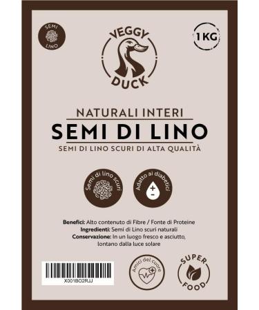 Veggy Duck - Brown Linseed (1 kg) Rich in Omega3 and fiber - Buy Online on GoSupps.com