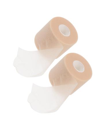 KALLORY 2 Rolls Sports Wrist Tape Baseball Pre Wrap Sports Medicine Wrap Athletic Foam Wrap Muscle Soccer Tape Elastic Skin Tapes Foot Strap Fitness Sponge Skin Colour 6.5X6.5X6CM