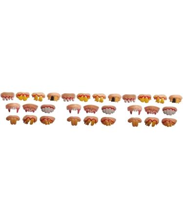 NOLITOY 15 Pcs White Fake Joke Teeth Set | Vampire Denture & Braces | Children's & Adult's Funny Artificial Teeth - Buy Online on GoSupps.com
