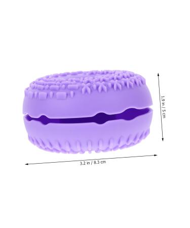 Buy Hemoton Makeup Brush Cleaning Pad Effective Brush Cleaner & Washer 8.3x8.3cm Purple Scrubber for Flawless Makeup - Buy Online on GoSupps.com