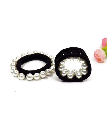 Suoirblss Imitation Pearl Hair Elastics - 5 PCS Elastic Bands for Ponytails and Bracelets - Buy Online on GoSupps.com