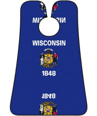 Buy Wisconsin State Flag Beard Bib Apron - Men's Beard Hair Catcher & Trimming Cape - Black - Buy Online on GoSupps.com