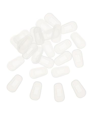 Gleavi 24 pairs nose pads for silicone glasses glasses nasal pads nasal pads for glasses pads made of silicone for glasses Ruckable nasal pads glasses pebble gel nasal clamp white gentle