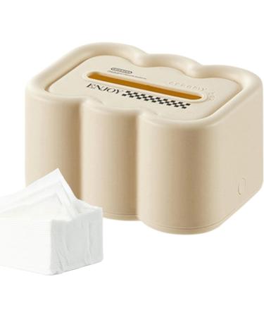 Wet Wipes Dispenser Box - Tissue Box Wet Wipes Holder - No Punching -Adhesive Wipes Holder with Lid for Car Bathroom Countertop Bedroom Night Stand Welts Cream Color - Buy Online on GoSupps.com
