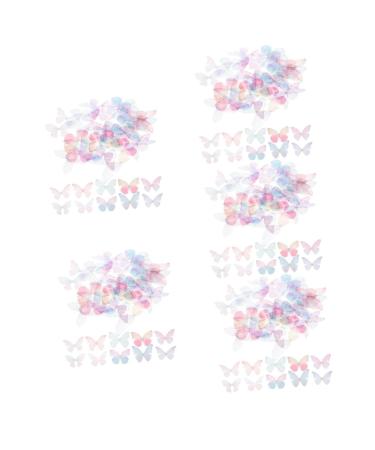 TEHAUX 500 Pcs Tulle Butterfly Accessory Miss Clothing Crafts As Shownx5pcs 0.01X3.5X5CMx5pcs