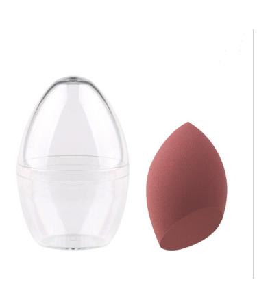 Makeup Sponge Makeup Sponge Puff Egg Microfiber Face Sponge Face Foundation Concealer Cosmetic Powder Sponge Makeup Sponge Holder(Brown-QM)