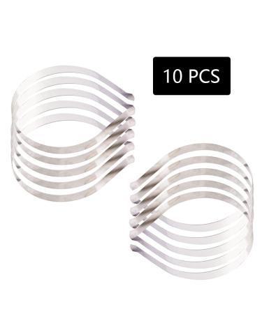 Csirnto Silver Hair Ropes - 10 Pieces Metal Hair Bands | DIY Accessories for Men & Women | Stylish Hair Hoops & Ties Set - Buy Online on GoSupps.com