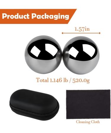 Buy Chinese Baoding Balls - 1.57 inch Hand Therapy Meditation & Stress Relief Balls (0.5 kg) - International Shipping Available - Buy Online on GoSupps.com
