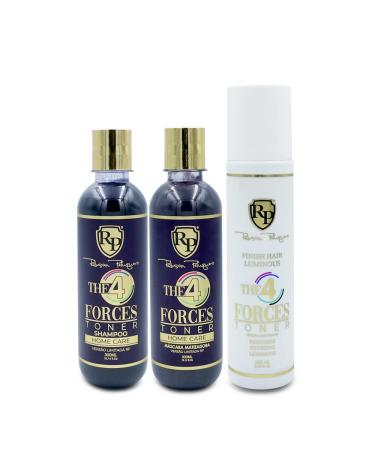 4 Forces Home Care Tinting Toner 2x300ml/2x10.14 fl.oz + Luminous Hair Finisher 250ml/8.45 fl.oz