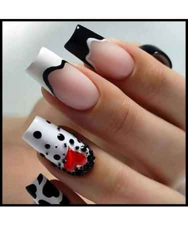 24Pcs Press on Nails Short Fake Nails Acrylic Square False Nails Summer Reusable Artificial Nails for Women and Girls C