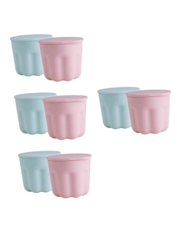 FRCOLOR 8 Sets Pp Washing Bowl Brush Cleaner Mat Brush Cleaning Pad Silicone Brush Cleaning Box Makeup Tool Cleaner Makeup Brush Makeup Cleaning Mat Brush Cleaning Mat Make up
