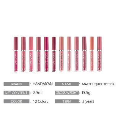 PICKX Long Lasting Matte Liquid Lipstick Set - Waterproof & Sweatproof Velvet Lipstick Gift Box (12 Colors) - Buy Online on GoSupps.com