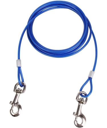 CTOPOGO Integespirale Dog Leash - Durable Hofleine with Stainless Steel Hooks for Small & Medium Dogs - Perfect for Outdoor Courtyard & Camping (10m Blue) - Buy Online on GoSupps.com