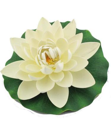 Buy Vectexi Artificial Plastic Lotus Flowers - Floating Water Lily Ornaments for Aquarium & Pond - Set of 3 White - Buy Online on GoSupps.com