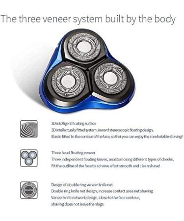 Buy Waterproof Electric Shavers for Men - Rotary Facial Razor Cordless & USB Rechargeable - Perfect Gift for Dad & Husband (Blue - Buy Online on GoSupps.com