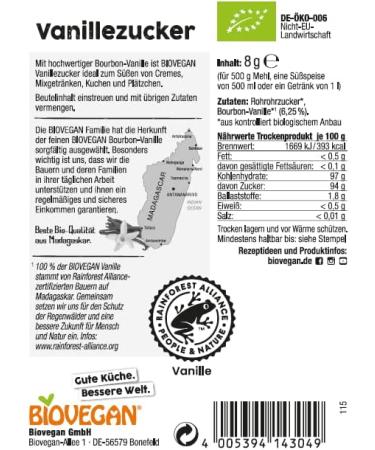 Biovegan K the's Vanillezucker 5x8g - Buy Online on GoSupps.com