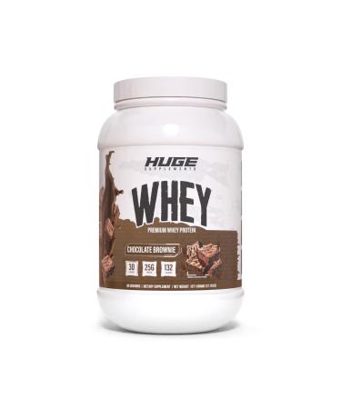 Huge Whey Protein Powder for Muscle Gain 25g Protein 12g EAAs Supports Muscle Growth Performance & Recovery (Chocolate Brownie 30 Servings)