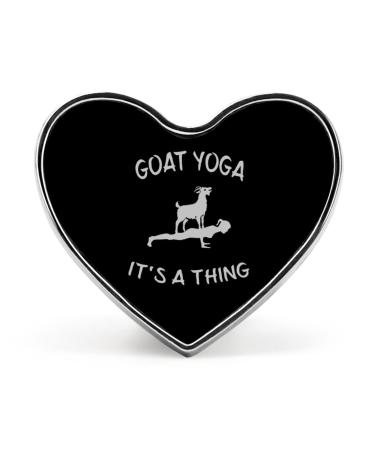 Goat Yoga Printed Heart Badge Brooch Pins Lapel Tie Pin Button Cute Decoration for Men Women