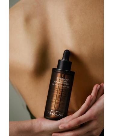 ATTATION Motherwort Collagen Refining Serum Daily Routine For Glow and Glass Skin Vegan Korean Skin Care for Dry and Sensitive skin 40ml / 1.35 fl. oz. - Buy Online on GoSupps.com