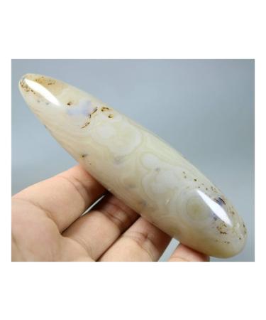 JUKUCKV Spiritual Support Polished Natural Agate Crystal Massage Wand for Healing 1pc Light Yellow