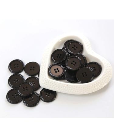50PCS GANSSIA 1 Inch Black Resin Sewing Buttons for DIY Craft Decoration - Buy Online on GoSupps.com