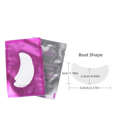 Buy 50 Pairs Purple Boat Shape Eye Pads for Eyelash Extensions | LunaMoon Under Eye Pads for Lash Application & Care - Buy Online on GoSupps.com