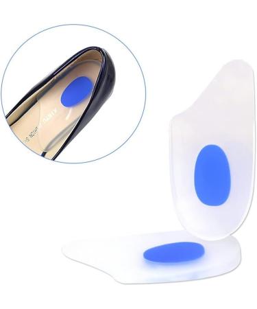 Cushion Pads Heel Inserts - Extra Soft Silicone Heel Protectors for Pain Relief & Shock Absorption | Men s Breathable Sports | Medium Transparent Blue Core - Buy Online on GoSupps.com