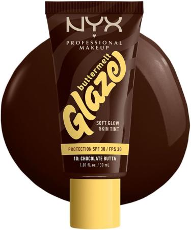  NYX PROFESSIONAL MAKEUP NYX Professional Makeup - Hydrating Foundation SPF 30 - Long-Lasting Wear Up to 12h - 93% Skincare Ingredients - Vegan Formula - Buttermelt Glaze Tint - Shade: Chocolate Buttermelt - 30ml - Buy Online on GoSupps.com