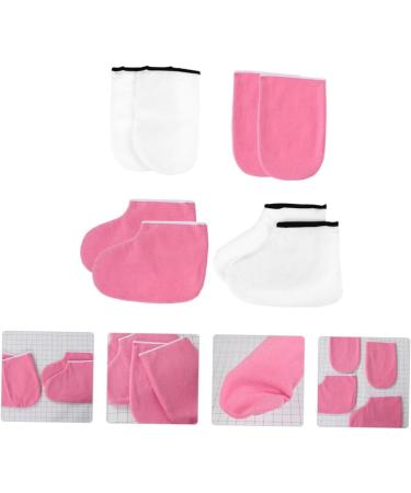 Healeved 10 Sets Leather Horn Boots Pedicure Tools for Feet Paraffin Wax Warmer Insulated Mitts Heated Mittens Nail Kit Paraffin Bath Mitts Work Nursing Cover Moisturizing Polyester Lining - Buy Online on GoSupps.com
