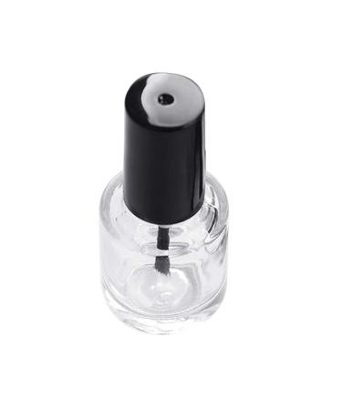 Empty Refillable Nail Polish Glass Bottles Clear Nail Polish Bottle With Brush And Black Cap For Nail Art Sample 5ml