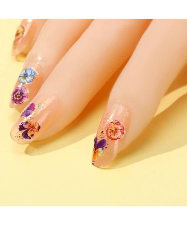 Manicure Accessories Butterfly-shape Flower Manicure Nail Foil Design Nail Art Decorations Water Nails Stickers Christmas Decals(F810) - Buy Online on GoSupps.com