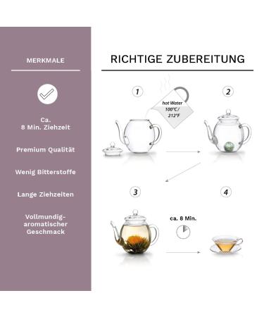 Creano Blooming Tea Flower Mix - 6 Premium Black Tea Blooms in Magnetic Box | International Shipping - Buy Online on GoSupps.com