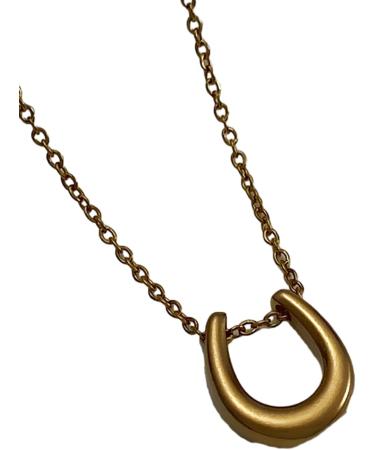 OralGos Horseshoe Necklace for Women - U Shape Wedding Jewelry | Perfect Valentine's Day Anniversary & Birthday Gift in Gold - Buy Online on GoSupps.com