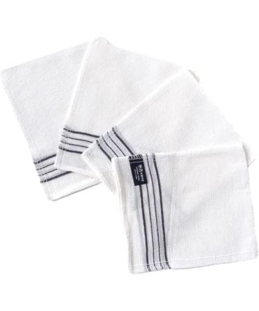 LUUUVMOI 4 Pcs White Korean Exfoliating Towel Gloves for Beauty Skin Bath Shower - Buy Online on GoSupps.com