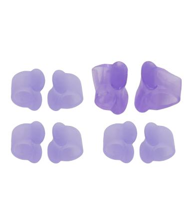 Silicone Toe Spacer Set - 4 Pairs for Bunion & Overlapping Toe Correction - Purple - Buy Online on GoSupps.com