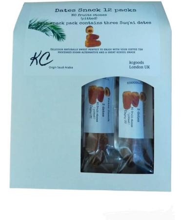 Dates Snack Box 12pcs no Fruits Stones ( pitted) Three Dates per Snack Pack - Buy Online on GoSupps.com