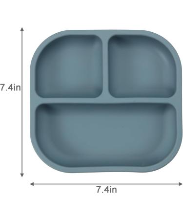 Buy Pandaear 3-Piece Non-Slip Baby Plate Set with Suction Cups & Spoons - BPA-Free Silicone Divided Plates for Easy Mealtime - Perfect for Kids! - Buy Online on GoSupps.com