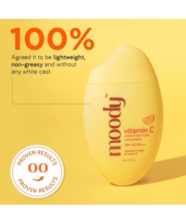 SPF 50 PA+++ Vitamin C Sunscreen | Blue Light Protection | Hydrating Non-Greasy Zero White Cast | For All Skin Types | 50g - Buy Online on GoSupps.com