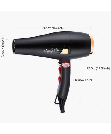 Professional Hair Dryer 2200W AC Motor Negative Ionic Technology Blow Dryer with 3 Heat & 2 Speed Setting and Cool Shot Button Nozzle Included Fast Drying Salon Hairdryer for Men and Women lightblue Pink - Buy Online on GoSupps.com