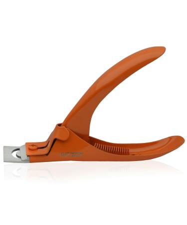 YNR 3 Way Acrylic Nail Clipper UV Gel False Fake Nail Cutter Professional Salon & Manicure Art Tool (Orange)